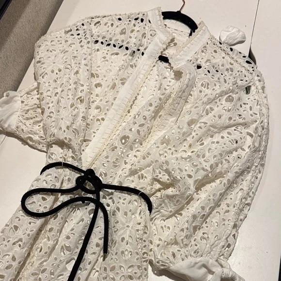 Zara White Lace Swim Coverup - Picture 4 of 4